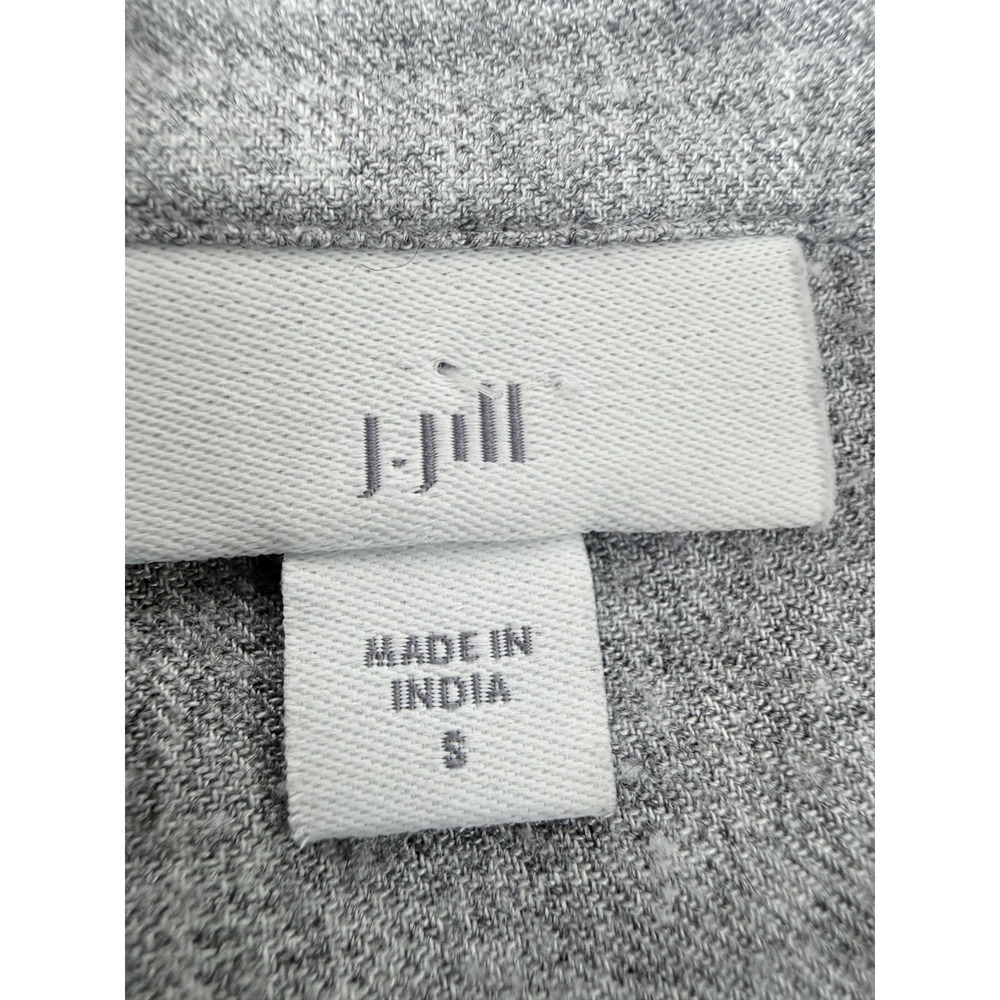 J.Jill Gray Button Front Blouse Women S Relaxed Fit 3/4 Sleeve Casual Top - Picture 5 of 7